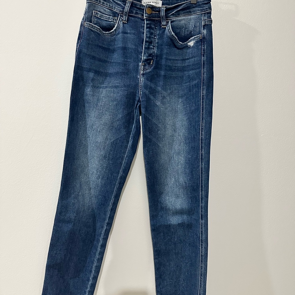 Flying Monkey High Rise Dark Blue Jeans